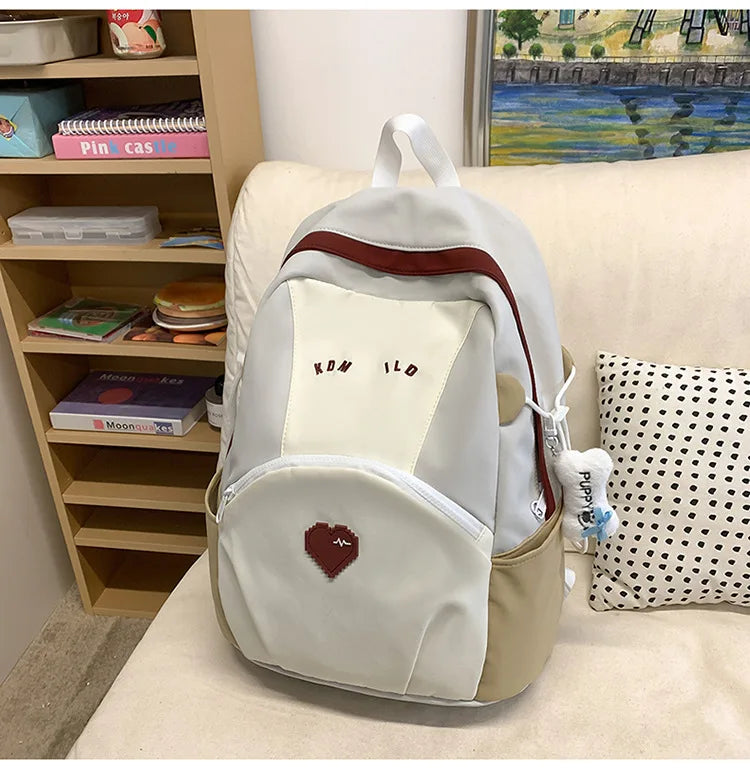 Student's Backpacks Korean Simple Versatile Fashionable Casual Cute Schoolbags High Quality Large Capacity Travel Backpacks