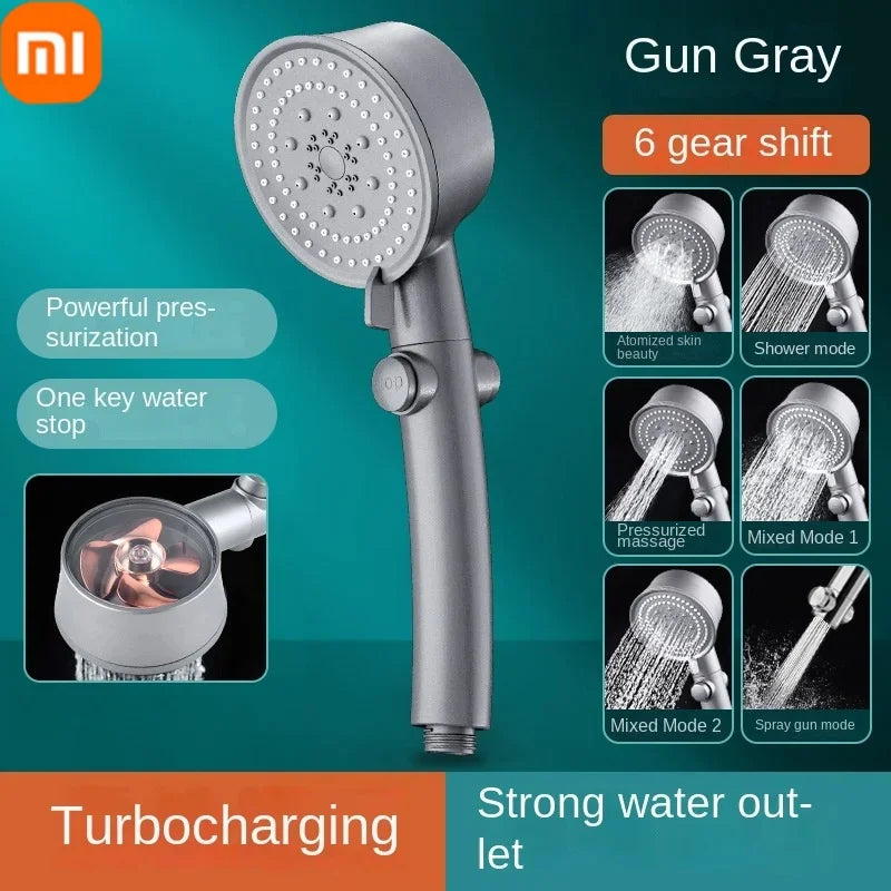 Xiaomi Shower Head 6 Modes Water Saving Adjustable High Pressure Showerhead Handheld Spray Hangable Bathroom Accessories