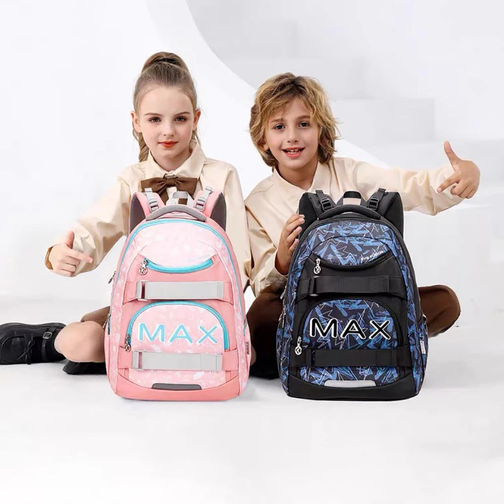 Student' Weight-reducing Backpack Large-capacity Water-removing Schoolbag Antibacterial Spine-protecting Backpack For Boys Girls