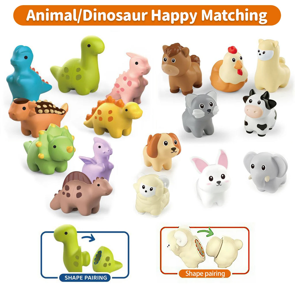 Montessori animal Matching Game Toys，Enhance imagination and color recognition ability,Training Educational block game toy gift