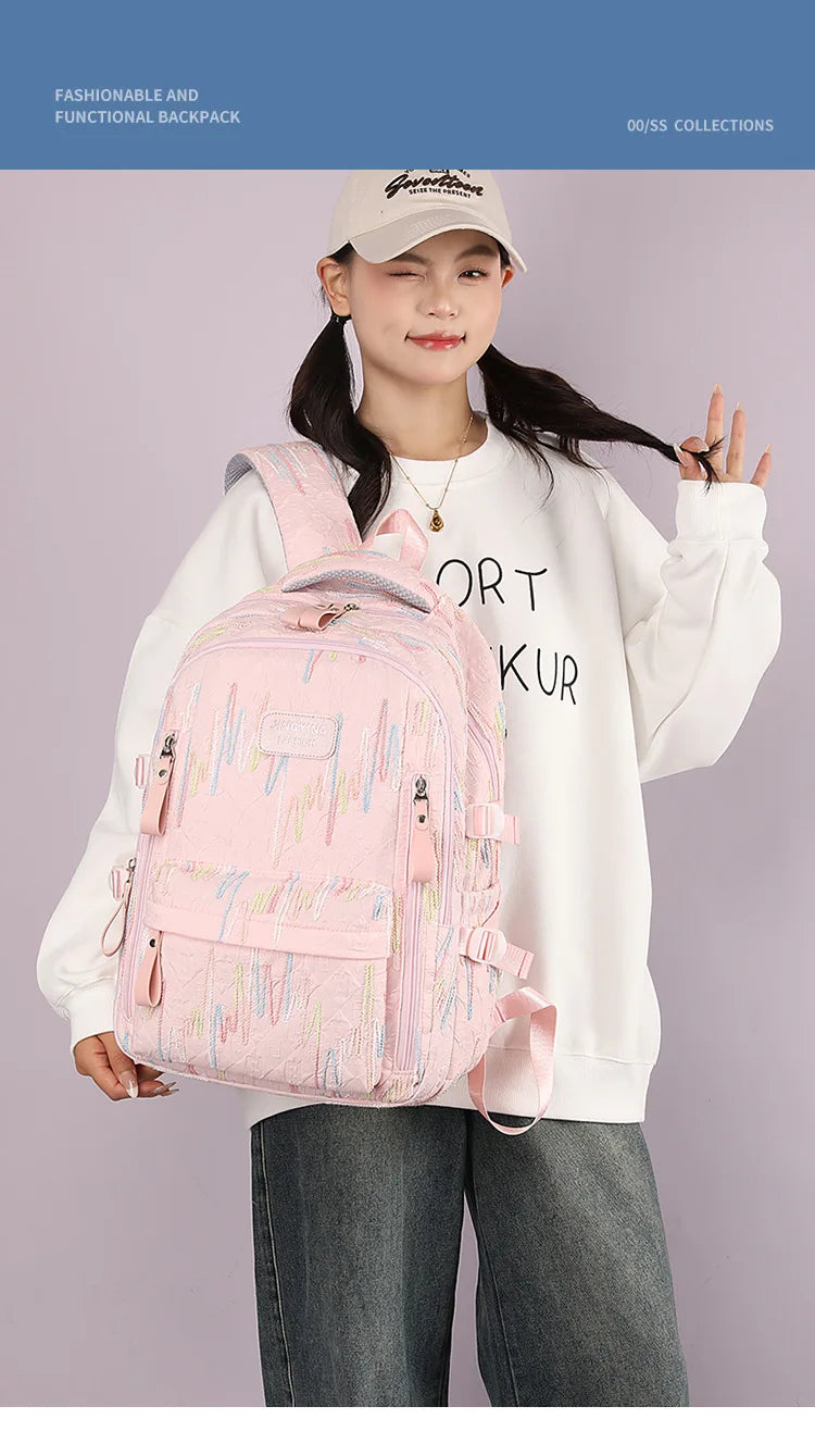 Fresh Backpack large capacity school bag with good-looking Cute and Sweet Backpacks for Middle School and College Students 2 Siz
