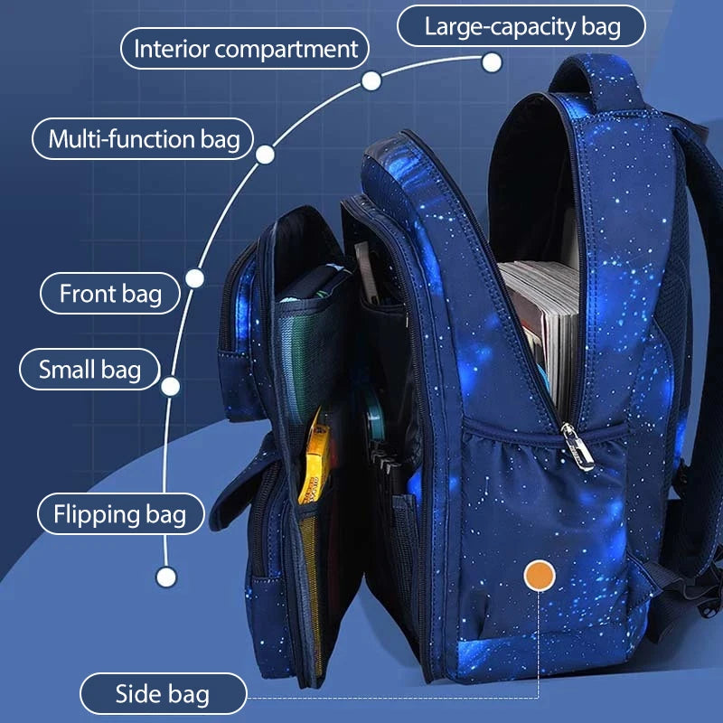 Back to School Adjustable Kids School Backpack for Boys Girls Lightweight Growth Design Waterproof Elementary Primary school Boo
