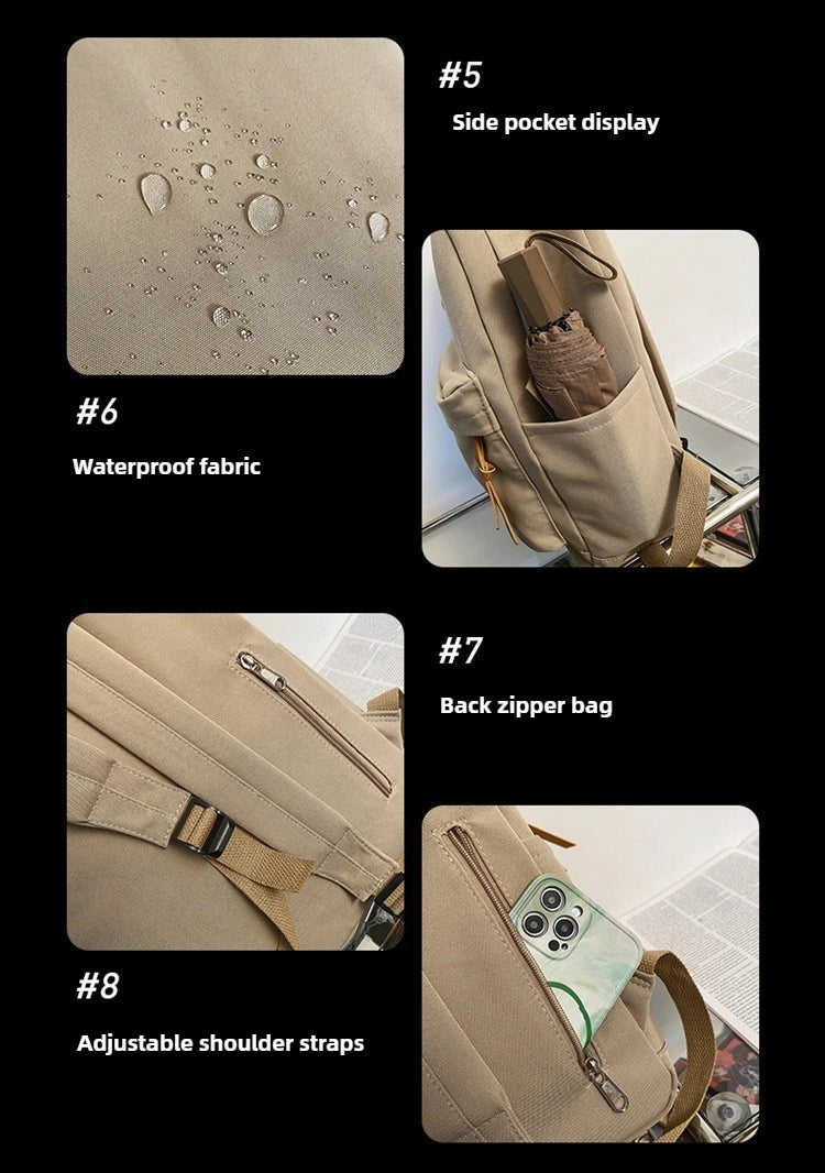 School Backpack for Men Women College Bookbag Lightweight Black Backpack Rucksack Casual Daypack School Bag for Boys Girls