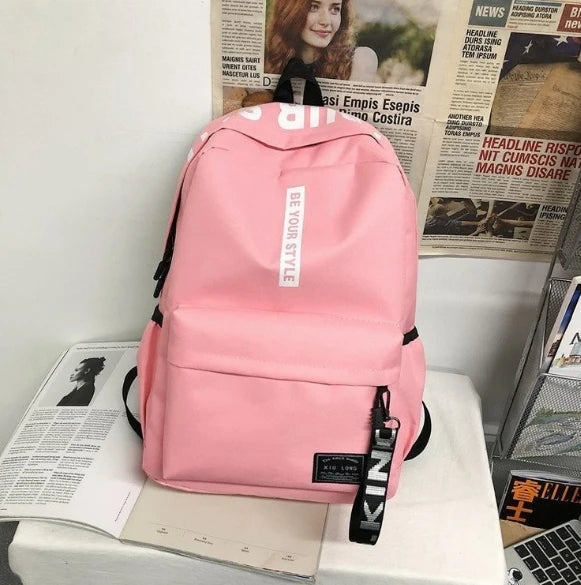 Fashion trend backpack backpack for men and women junior high school high school student bag large capacity korean version of th
