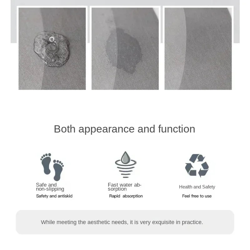 Luxury Bathroom Mats Anti Slip Shower Bath Mat Super Absorbent Quick Dry Foot Floor Mat Toilet Rug Doormat Carpet Washable Decor