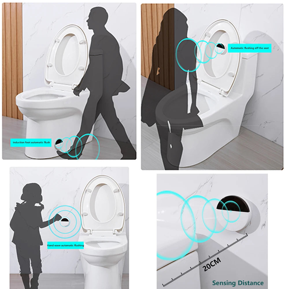 Bathroom Accessories Infrared Smart Wireless Flush Valve Household Defecation Sensor Flusher Toilet Automatic Flushing Sensor