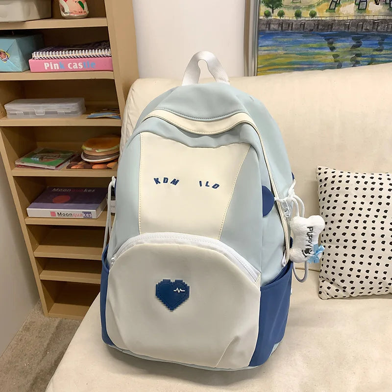 Student's Backpacks Korean Simple Versatile Fashionable Casual Cute Schoolbags High Quality Large Capacity Travel Backpacks