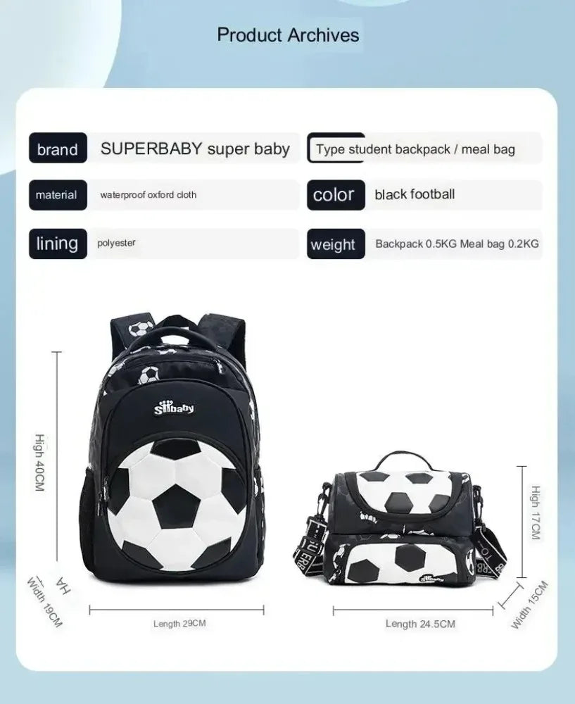 Boy Football Kids Backpack Children Schoolbag Anime Backpack Travel School Bags for Teenage Boy Mochila Escolar Infantil Menino