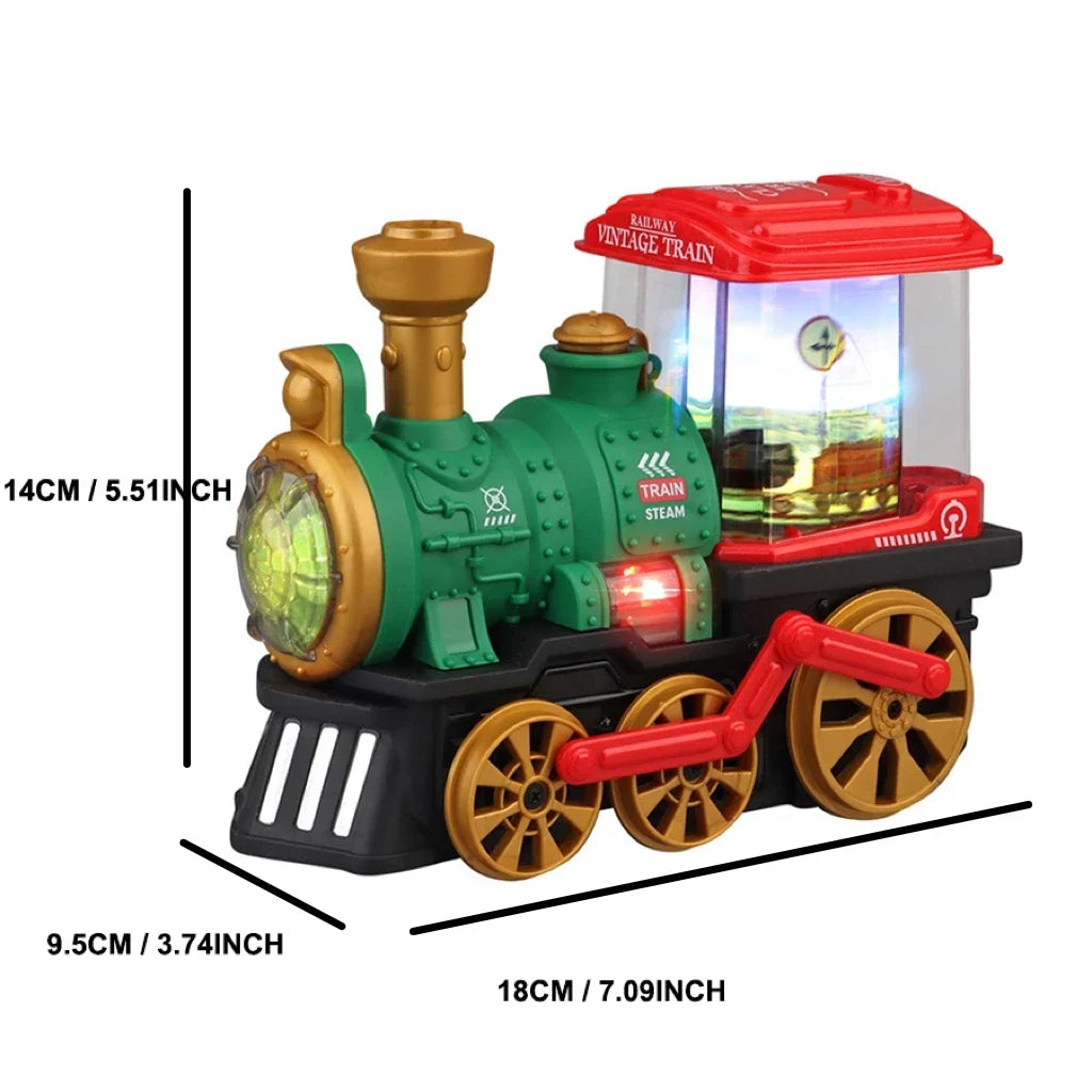 Train Toy for Toddlers 3-5, Trucks Locomotive Electric Steam Engine with Smoke, Light & Sound, Toddler Toy Trucks for Boys Gift