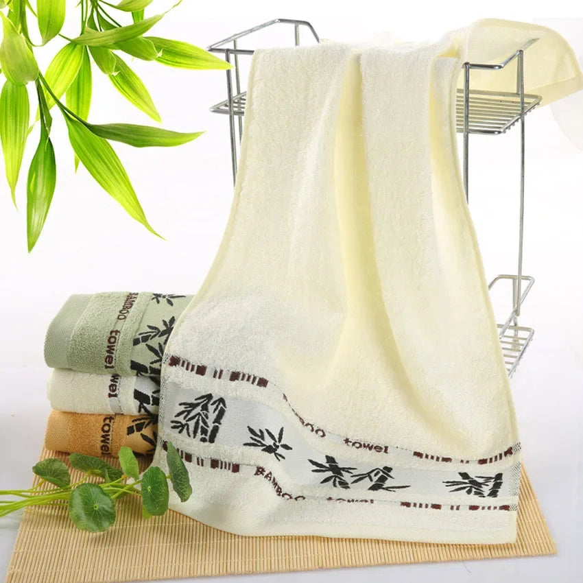 Bamboo Fiber Towels Set Home Bath Towels for Adults Face Towel  Thick Absorbent  Luxury Bathroom Towels Toalha De Praia