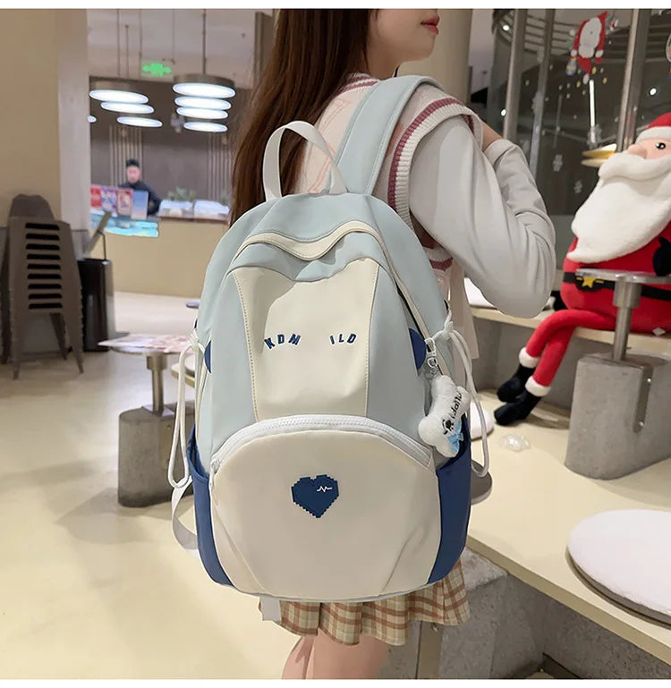 Student's Backpacks Korean Simple Versatile Fashionable Casual Cute Schoolbags High Quality Large Capacity Travel Backpacks