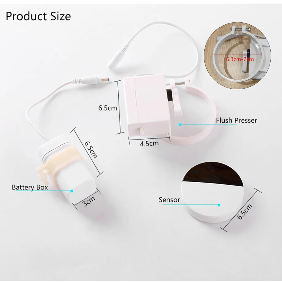 Bathroom Accessories Infrared Smart Wireless Flush Valve Household Defecation Sensor Flusher Toilet Automatic Flushing Sensor