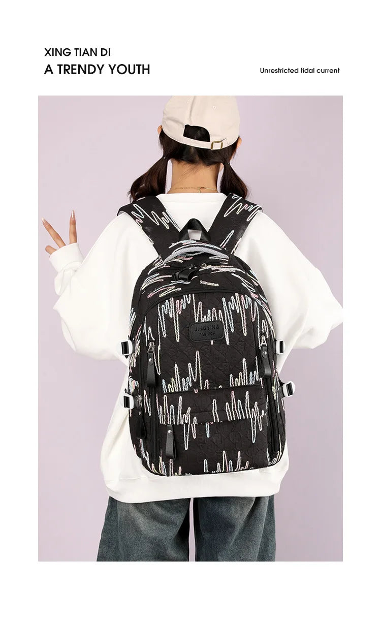 Fresh Backpack large capacity school bag with good-looking Cute and Sweet Backpacks for Middle School and College Students 2 Siz
