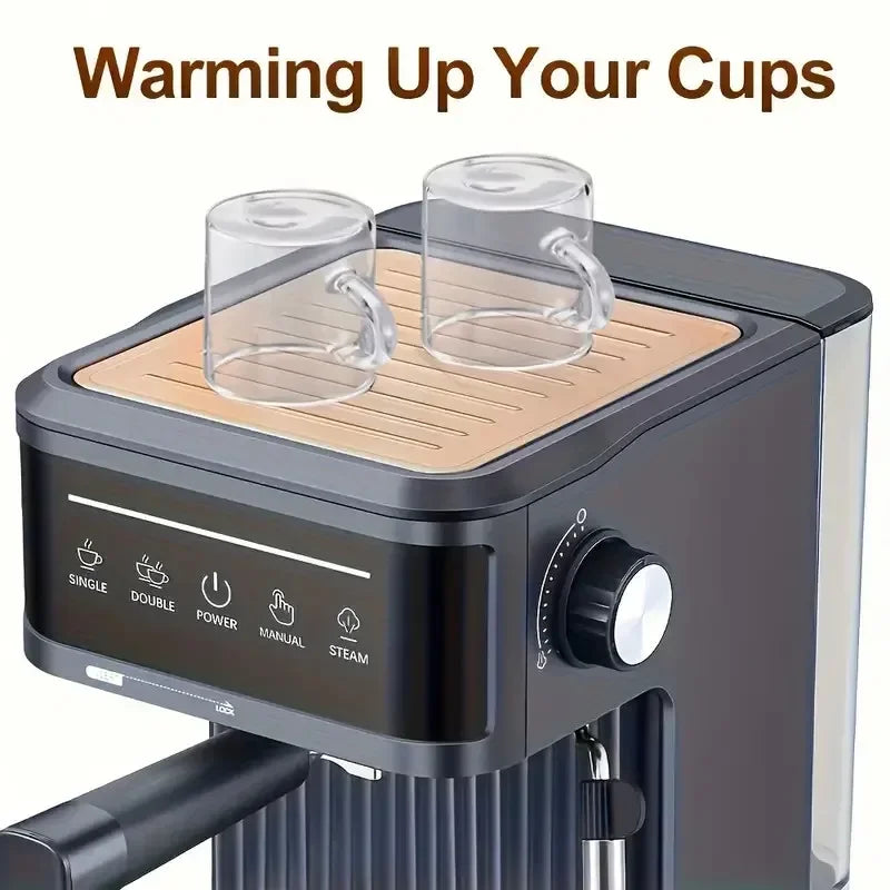 Electric Espresso Maker Professional Italian Espresso Coffee Maker Semi Italian Cappuccino Milk Frother Coffee Machines 20Bar