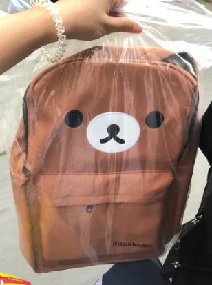 Kawaii Bear Rilakkumas Backpack Large Capacity Backpack Stylish Student School Bag Shoulder Bags Schoolbag Gift