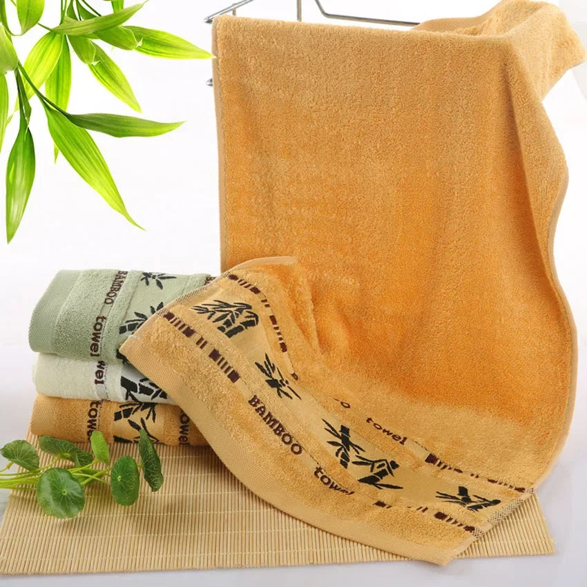 Bamboo Fiber Towels Set Home Bath Towels for Adults Face Towel  Thick Absorbent  Luxury Bathroom Towels Toalha De Praia