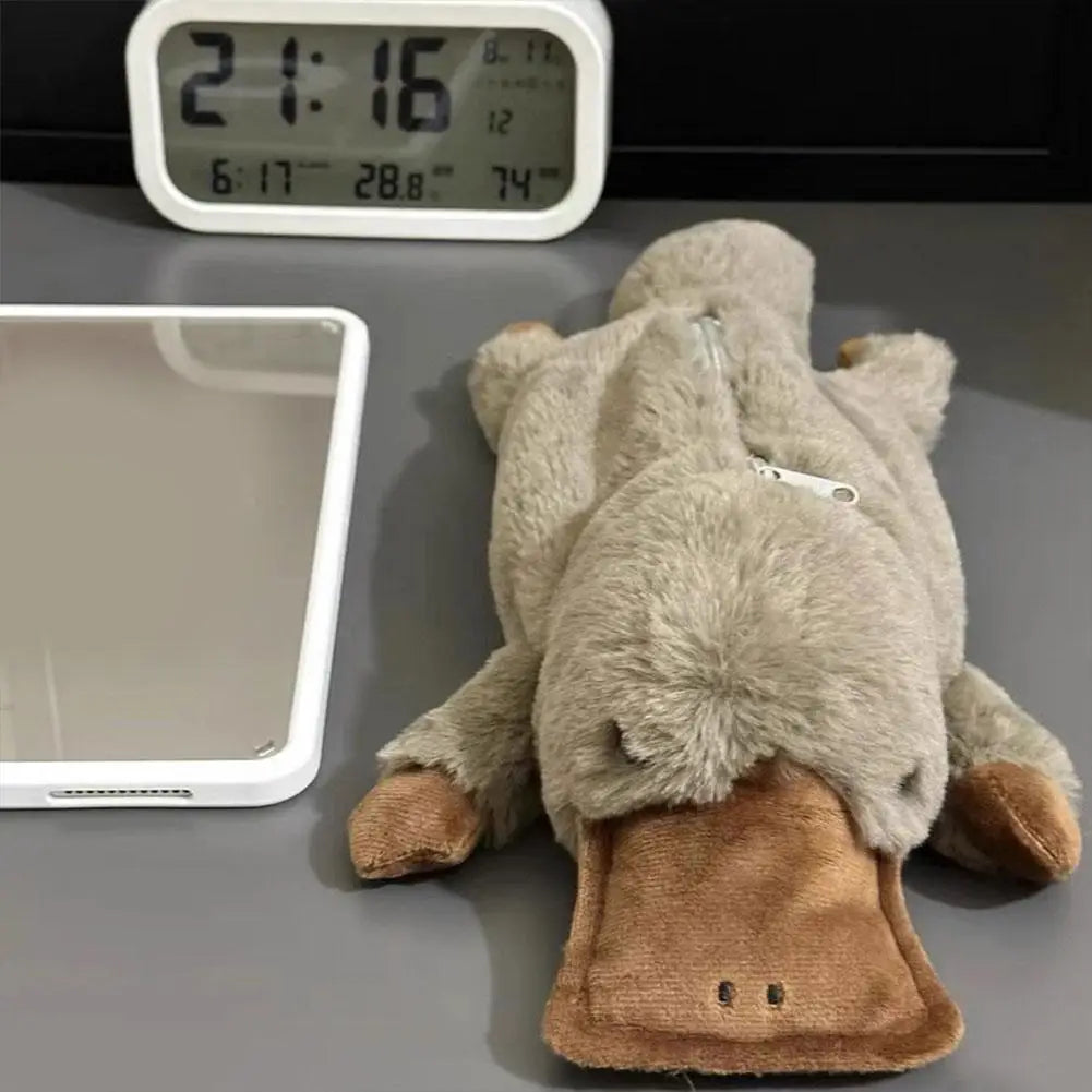 Cute Plush Shark Pencil Case Student Stationery School Supplies Kawaii Doll Back To School Storage Bag Pen Bag Stationery