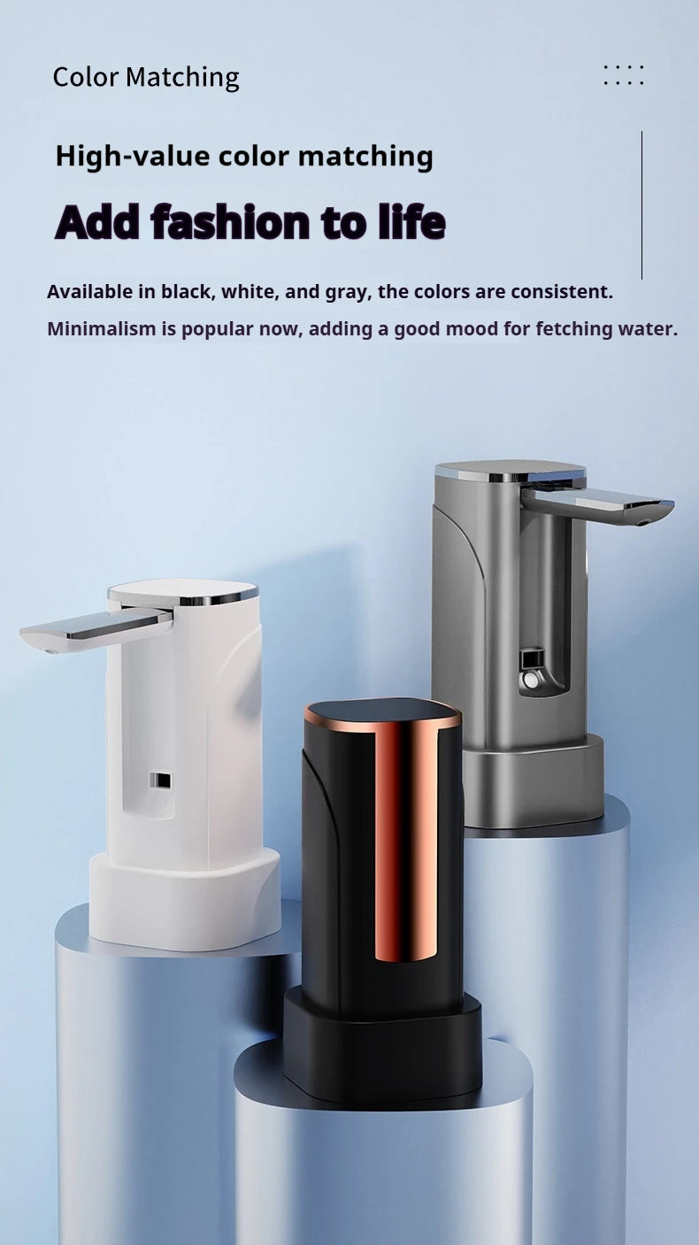 Intelligent Display Dual-use Foldable Automatic Water Pump Intelligent Quantitative Electric Water Dispenser for Bottled Water