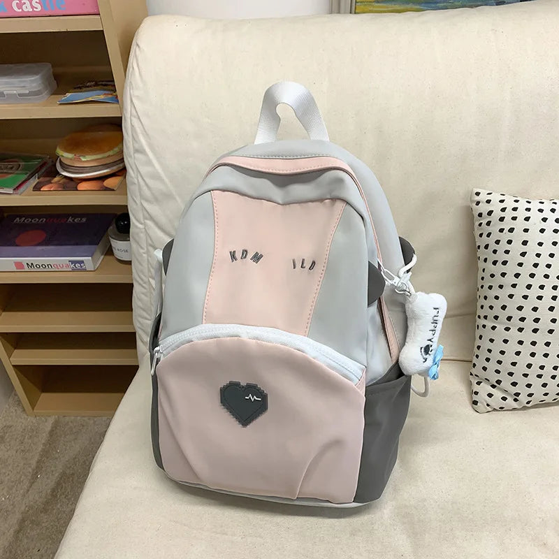 Student's Backpacks Korean Simple Versatile Fashionable Casual Cute Schoolbags High Quality Large Capacity Travel Backpacks