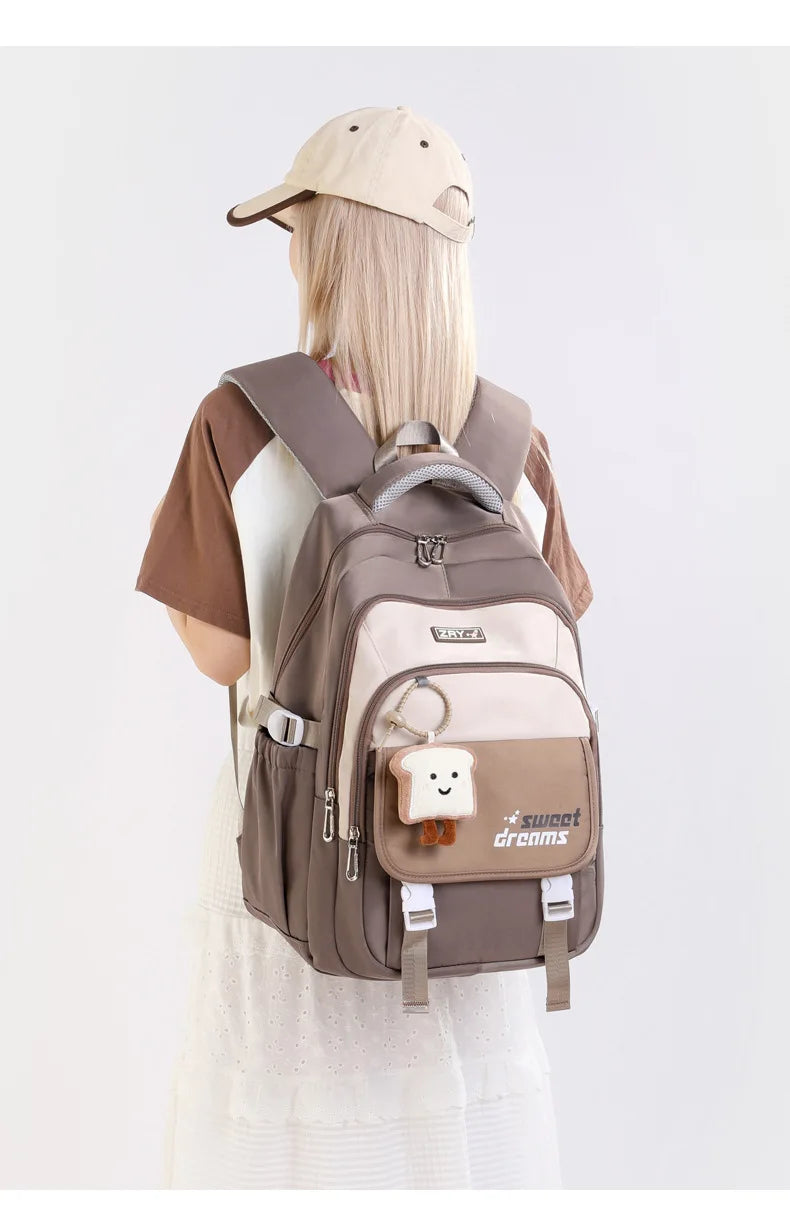 School Backpacks For Girls Large Capacity Middle School Backpack Lightweight Travel Bag School Bookbag College Student Backpack