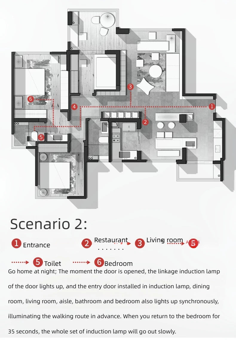 Smart Motion Activated Wall Light - 2200mAh USB-C Fast Charge, 3 Adjustable Brightness, Multi-Device Link for Indoor/Outdoor Security Lighting