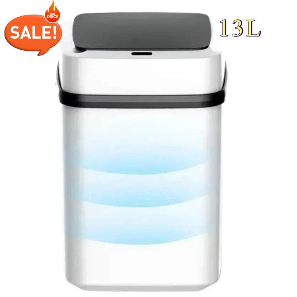 Hot Kitchen Trash Bin 13L Bathroom Touch Trash Can in The Toilet Smart Garbage Bucket Waste Bins Dustbin Smart Trash Can Kitchen