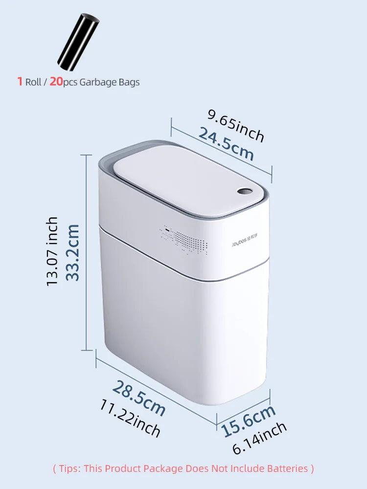 Smart Bathroom Electronic 15l Automatic Sensor  Without White Home basket for domestic toilets and bathrooms