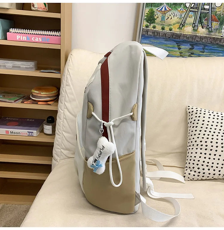Student's Backpacks Korean Simple Versatile Fashionable Casual Cute Schoolbags High Quality Large Capacity Travel Backpacks