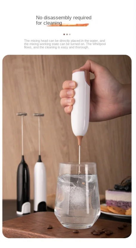 Electric Milk Frother Kitchen Drink Foamer Whisk Mixer Stirrer Coffee Cappuccino Creamer Whisk Frothy Blend Whisker Egg Beater