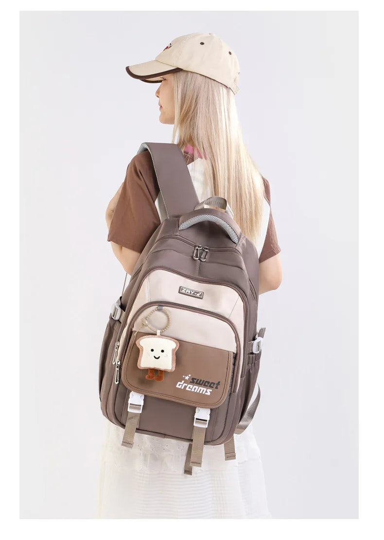 School Backpacks For Girls Large Capacity Middle School Backpack Lightweight Travel Bag School Bookbag College Student Backpack