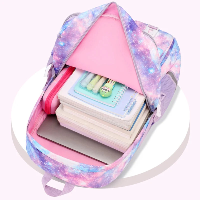 Backpack for School 3Pcs School Bag with Lunch Box and Pencil Bag Travel Backpack Bookbag for  Middle School Teens Girls