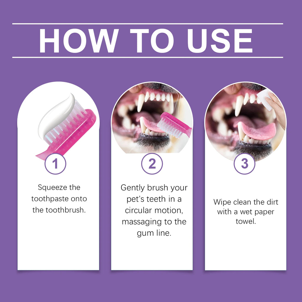 Probiotic Toothpaste for Pets:Eliminates Plaque,Freshens Breath,Gentle Teeth Cleaning&Oral Care,Shared by All Household Pets