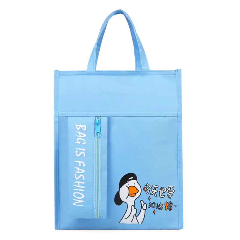 School supplies student tote bag children art bag document bag pink canvas tutoring bag school-bags-for-girls Tutorial Bags