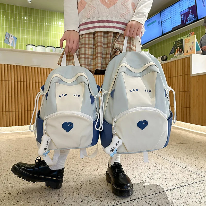Student's Backpacks Korean Simple Versatile Fashionable Casual Cute Schoolbags High Quality Large Capacity Travel Backpacks