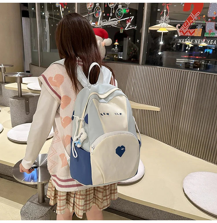 Student's Backpacks Korean Simple Versatile Fashionable Casual Cute Schoolbags High Quality Large Capacity Travel Backpacks
