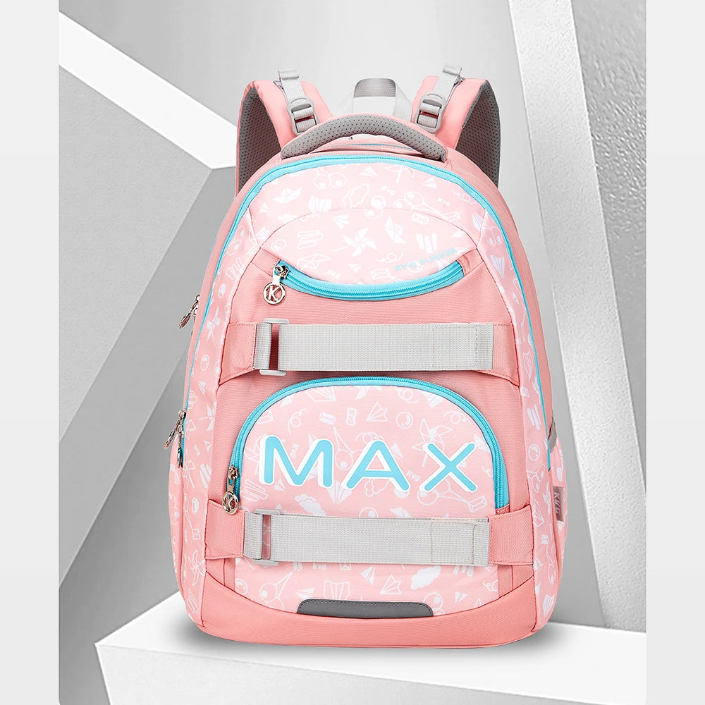 Student' Weight-reducing Backpack Large-capacity Water-removing Schoolbag Antibacterial Spine-protecting Backpack For Boys Girls