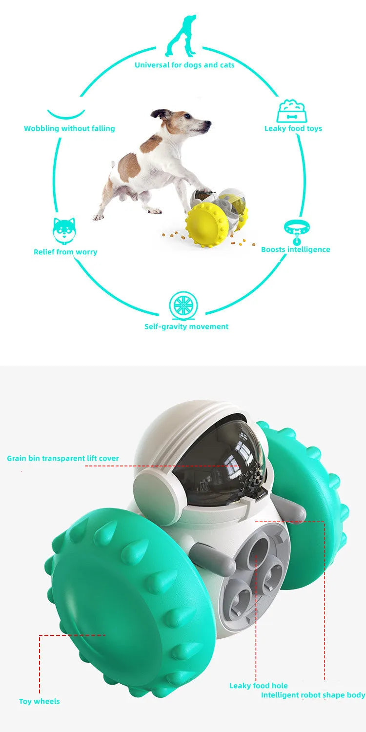 Dog Treat Toy for Small Dogs Interactive Pet Food Dispenser Puzzle Toys Dispensing Cat Slow Feeder Toy For Puppies Medium Dogs