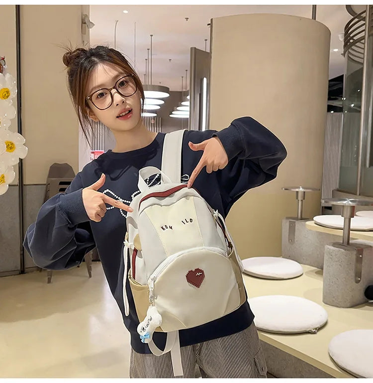 Student's Backpacks Korean Simple Versatile Fashionable Casual Cute Schoolbags High Quality Large Capacity Travel Backpacks