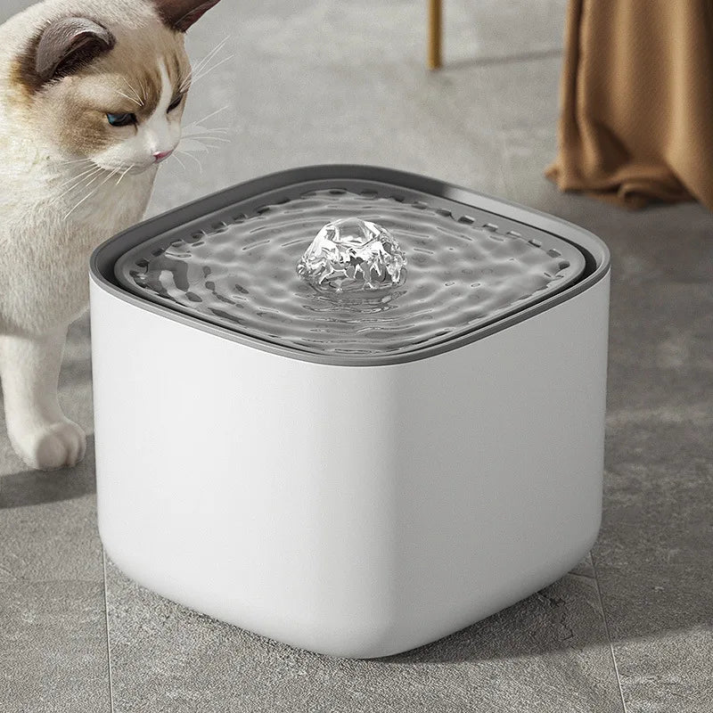 Automatic Cat Water Fountain, Large Capacity, Electric Fountain for Cats, Mute Pump, Drinking Dispenser, 3L