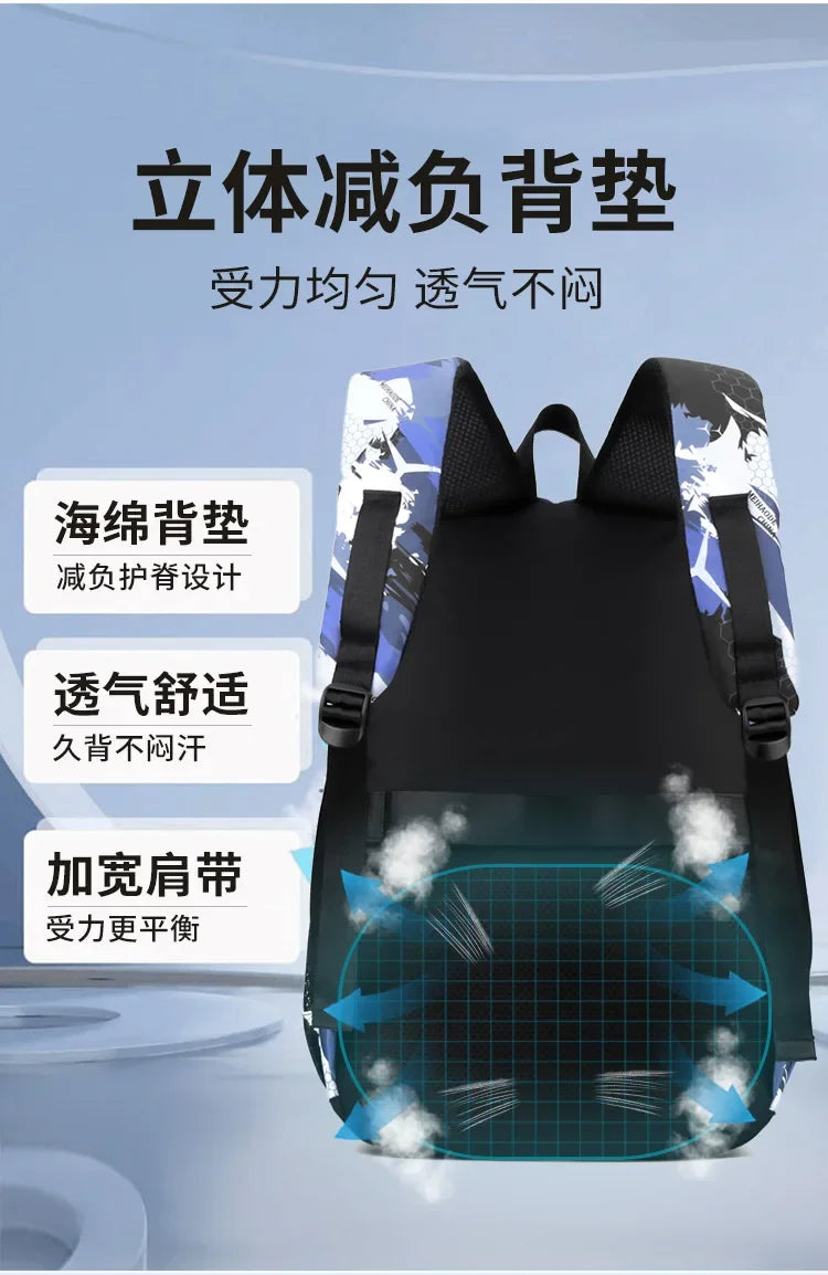 2024 Waterproof Children school Backpack School Bags Boys kids Schoolbag primary School backpack Kids Book Bag mochila1-6 garde