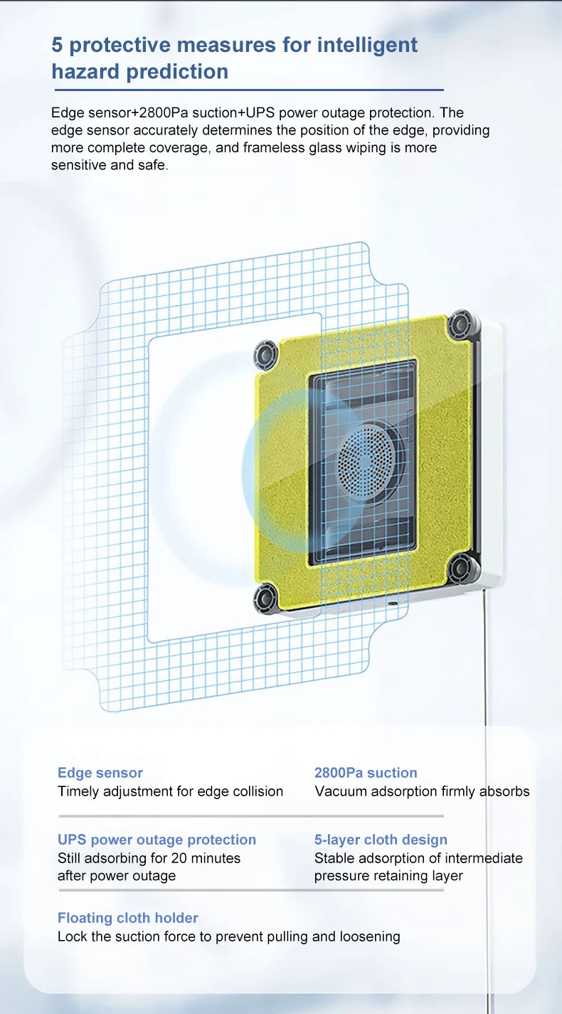 2024 New Intelligent Water Spray Window Cleaning Robot Home Fully Automatic Electric Remote Control Window Cleaning Tool