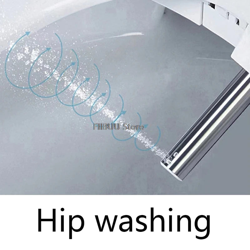 Smart Bidet Toilet Seat Cover for Elongated Toilets Heated Seat Slow Close Warm Dryer Rear Front Wash Warm Water Remote Control