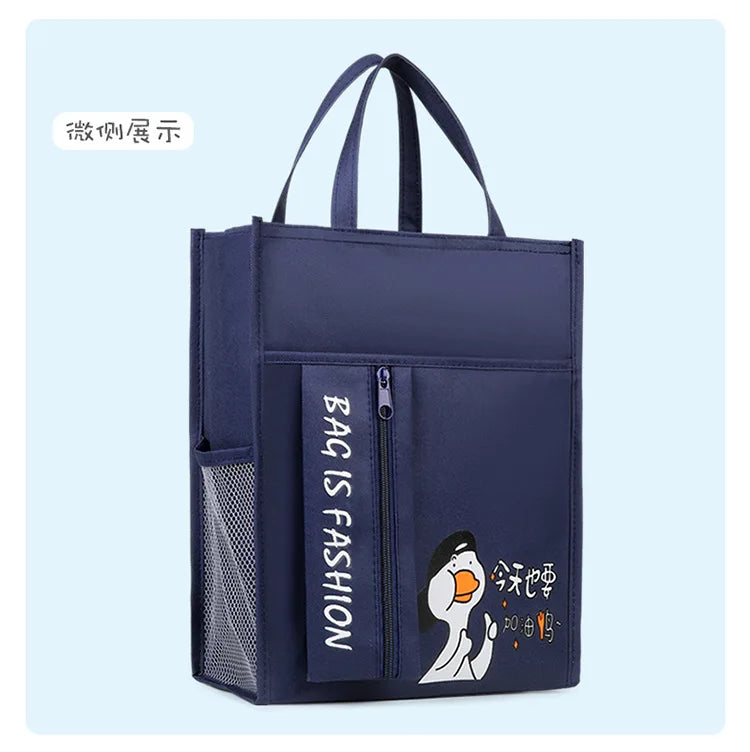 School supplies student tote bag children art bag document bag pink canvas tutoring bag school-bags-for-girls Tutorial Bags