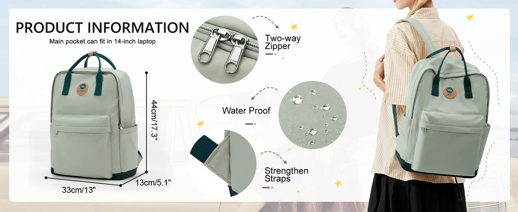 Back to School Youth School Backpack, Stylish Waterproof Casual School Bag, Basic Laptop Backpack For Women，University Backpacks