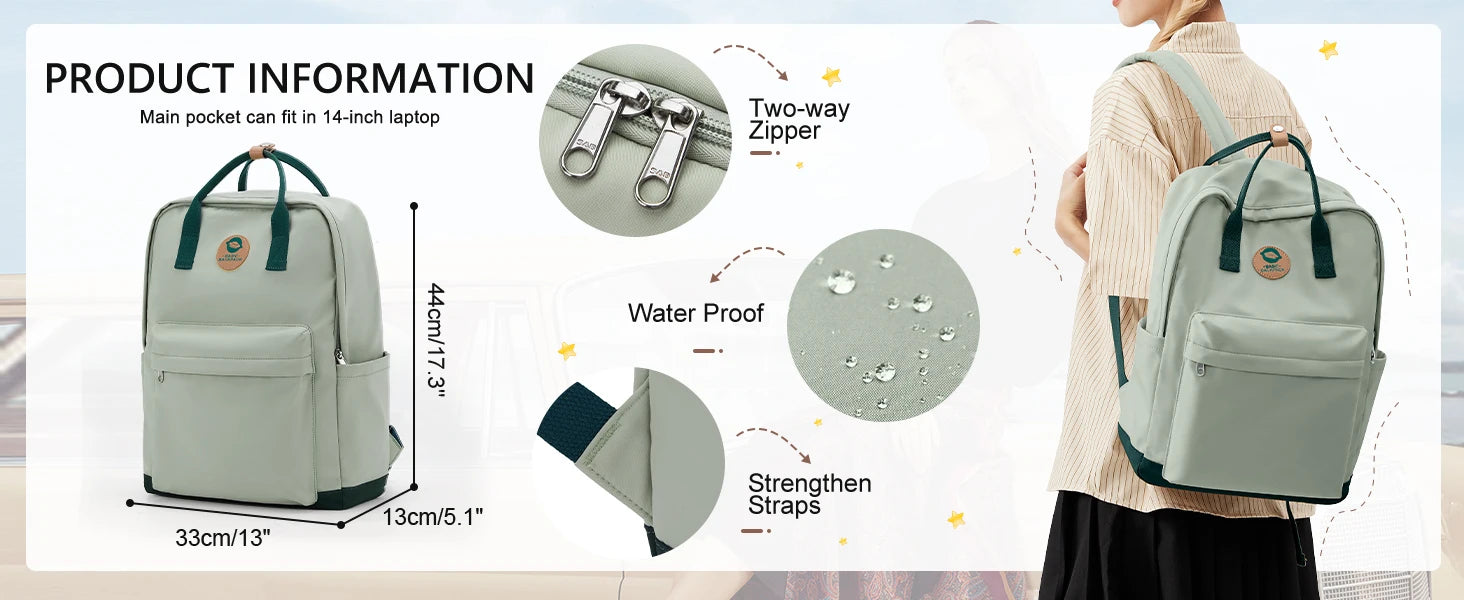 Back to School Youth School Backpack, Stylish Waterproof Casual School Bag, Basic Laptop Backpack For Women，University Backpacks