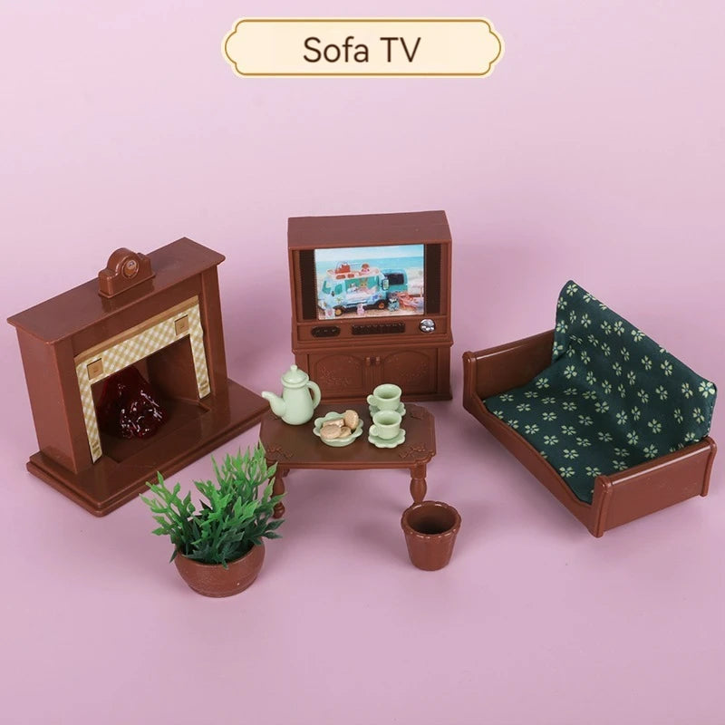 Children's simulated play house mini toy model ornaments