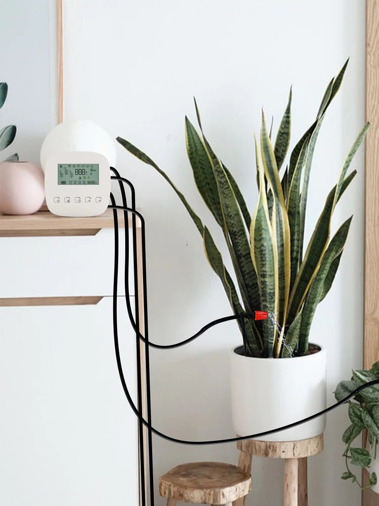 Intelligent Automatic Water Timer WiFi Tuya Micro-drip Irrigation Controller Digital Watering Irrigation Timer with Solar Panel