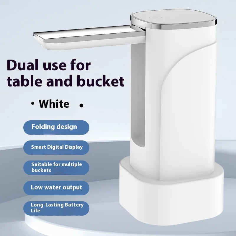 Intelligent Display Dual-use Foldable Automatic Water Pump Intelligent Quantitative Electric Water Dispenser for Bottled Water