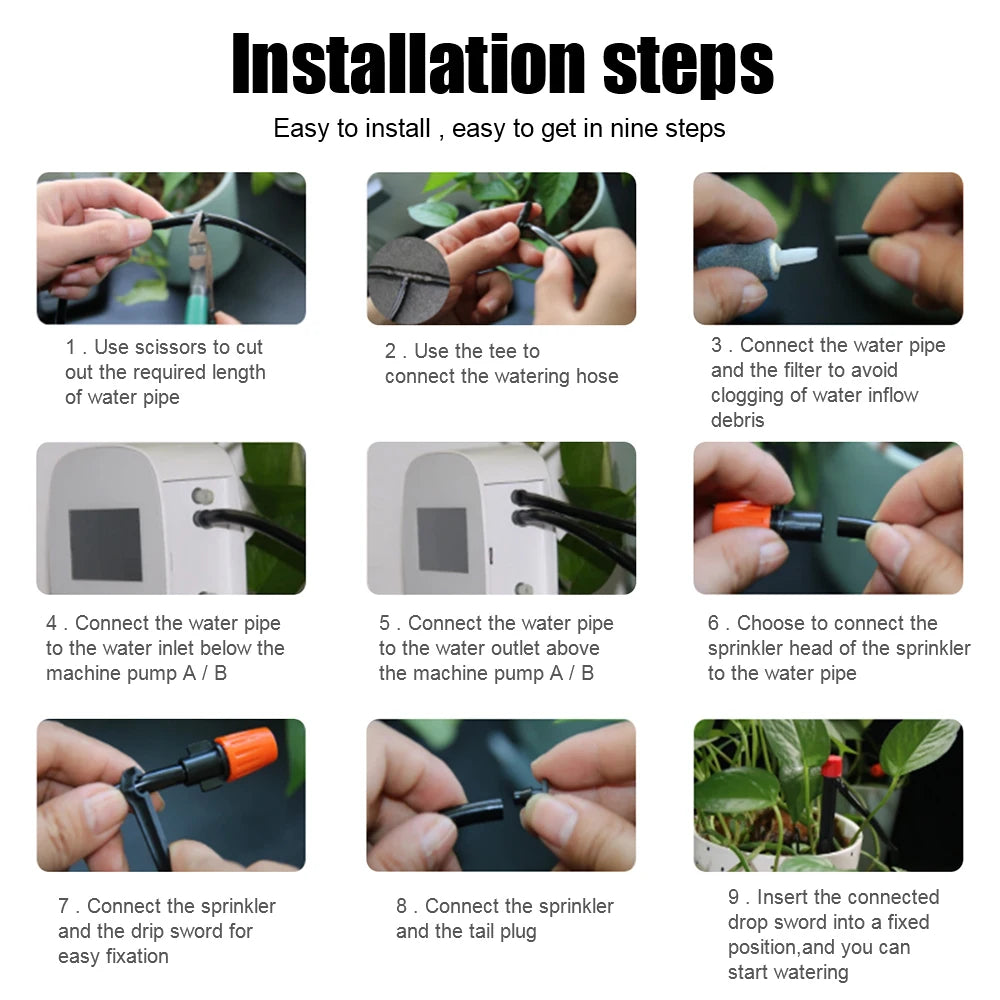 Intelligent Automatic Water Timer WiFi Tuya Micro-drip Irrigation Controller Digital Watering Irrigation Timer with Solar Panel