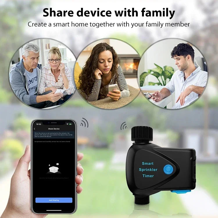 Tuya Smart Wifi Irrigation Water Timer Drip Irrigation Valve Controller Smart Water Valve for Home Garden